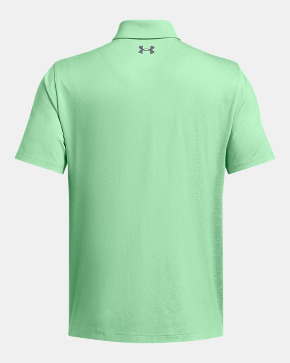 男士UA Playoff 3.0 Coral Jacquard Polo衫 in Green image number 4